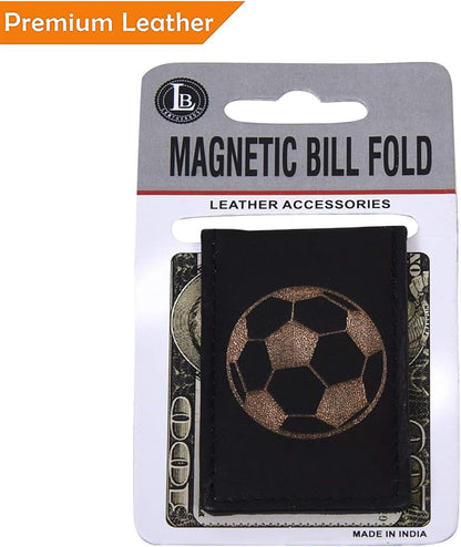 LB LEATHERBOSS Men's New Leather Strong Magnetic Money Clip