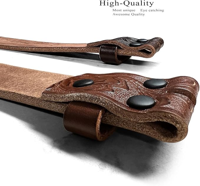 100% One-Piece Full Grain Leather Belt Straps with No Slot Hole/Slot Hole/Heavy-Duty, Multi Options 1-1/2" (38mm) Wide