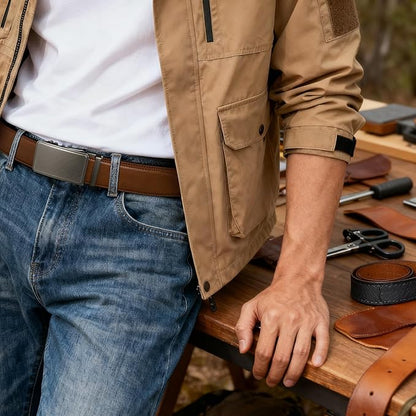Zitahli Ratchet Belts for Men,Adjustable for Gift mens belt Leather For Dress and Casual Trim to Fit,Men's Accessories