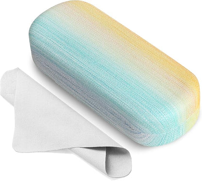Marvolia Glasses Case Large Hard Shell Eyeglasses Case PU Leather Protective Case for Sunglasses Eyeglasses