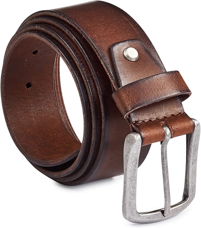 Real Full Grain Harness Cow Leather Belt for Men 38mm Width Casual Retro look Vintage style Handmade Valentine Gift