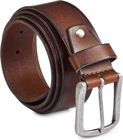Real Full Grain Harness Cow Leather Belt for Men 38mm Width Casual Retro look Vintage style Handmade Valentine Gift
