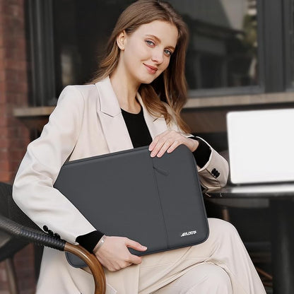 MOSISO Laptop Case 13.3 inch, 13-13.3 inch Laptop Sleeve Compatible with MacBook Air/Pro 13/Pro 14 M5 M4 M3 M2 M1, HP Dell ASUS Lenovo,Polyester Vertical Computer Sleeve Bag with Pocket, Dawn Gray