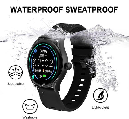 BISONSTRAP Silicone Watch Bands, Slim Watch Straps with Quick Release, 21mm, Black with Black Buckle