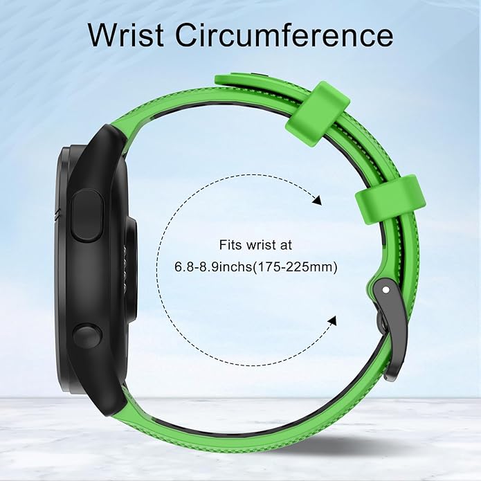 ISABAKE 22mm Watch Band for Gamrin Forerunner 265/Forerunner 255/Vivoactive 4 45mm/Venu 2/Venu 3, Silicone Quick Release Replacement Wristband