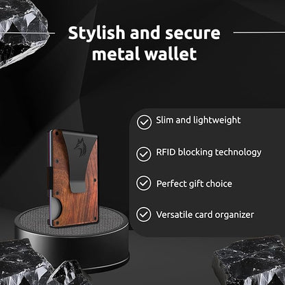 TRAVELINGO Slim RFID Blocking Wallet For Men - Light Weight, Durable & Compact- Minimalist Wallet With Money Clip (Walnut)