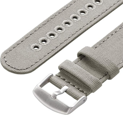 Archer Watch Straps - Canvas Quick Release Watch Bands (Ash Gray, 22mm)