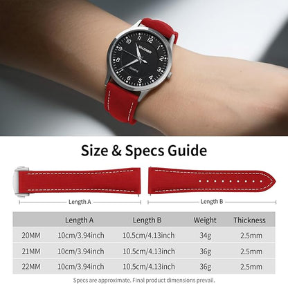 ULLCHRO Watch Strap Watch Band 20mm 22mm Man Waterproof Quick Release Bands Sport Replacement Strap Soft FKM Rubber Watchband