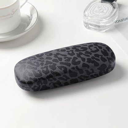 Glasses Case Hard Shell, Leather Protective Case for Sunglasses with Cleaning Cloth, Cute Eyeglass Cases for Women