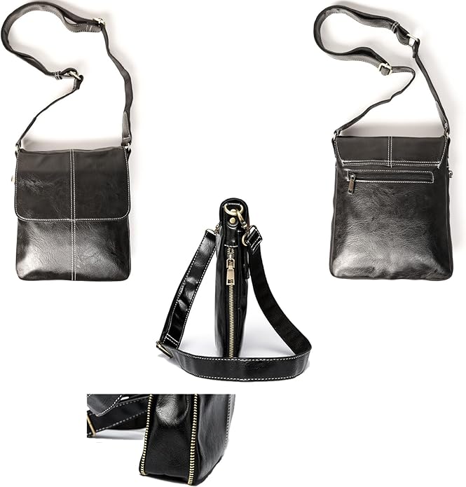 Mens Crossbody Bag, Leather Messenger Shoulder Bag for Women Men Purse Travel Work Business | Leather, Messenger, Purse, Travel, Work, Business