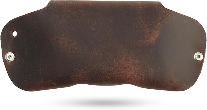 Toprank Leather Eyeglass Case - Handmade Slim Sunglasses Holder, Genuine and Universal Fit for Men and Women