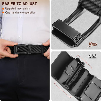 BULLIANT Men's Ratchet Belt Nontrimmable-Click Belt Adjustable for Men Gift Lightweight 1 3/8"