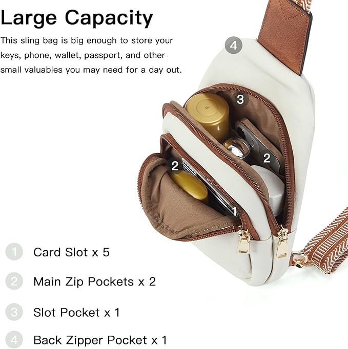 Telena Crossbody Bags for Women Leather Cross Body Sling Bag for Woman Travel