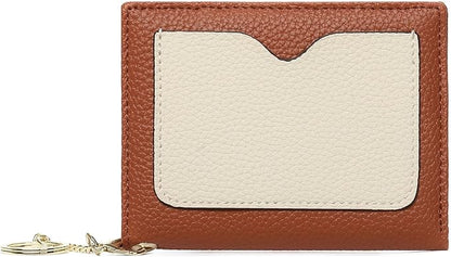 GAEKEAO Wallet Women RFID Blocking Small Bifold Vegan Leather Ladies Mini Purse with ID Window Zipper Change Pocket