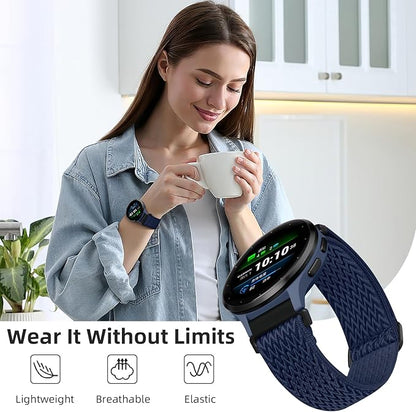 GEAK Quick Release Strap Compatible with Garmin Venu 3S/ Venu 2S Watch Band, 18mm Watch Band Soft Nylon Breathable Sport Strap for Venu 4 41mm/Vivoactive 4S Watch Band/Forerunner 265s/255s Men Women