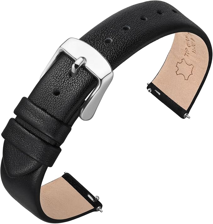 ANNEFIT Watch Bands for Men Women, Top Grain Leather Watch Strap with Quick Release, Band Width 12mm 13mm 14mm 16mm 18mm 20mm 22mm