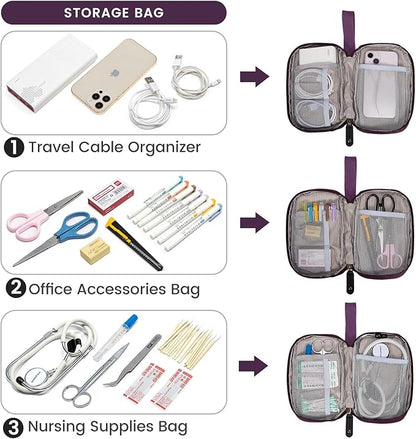 LOVEVOOK Laptop Backpack for Women, Teacher Nurse Bag Work Travel Computer Backpacks Purse,Water Resistant Daypack,Beige Purple 17.3in
