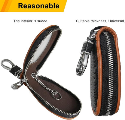 Universal Premium Car Key Fob Case Genuine Leather Car Smart Key fob Holder for Remote Key Fob