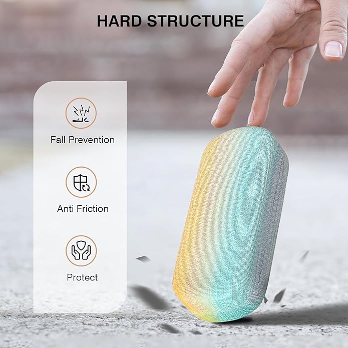 Marvolia Glasses Case Large Hard Shell Eyeglasses Case PU Leather Protective Case for Sunglasses Eyeglasses