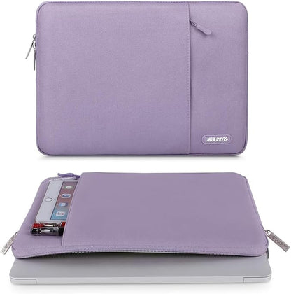 MOSISO Laptop Case 15 inch, 15 inch Laptop Sleeve Compatible with MacBook Air M5 A3448 M4 A3241 M3 A3114 M2 A2941 2026-2023, Dell XPS, Polyester Vertical Computer Sleeve Bag with Pocket, Purple