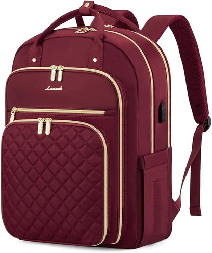 LOVEVOOK 17" Laptop Backpack for Women with Laptop Compartment, Water Resistant Travel Work Backpacks Purse Stylish College Business Teacher Nurse Computer Bag