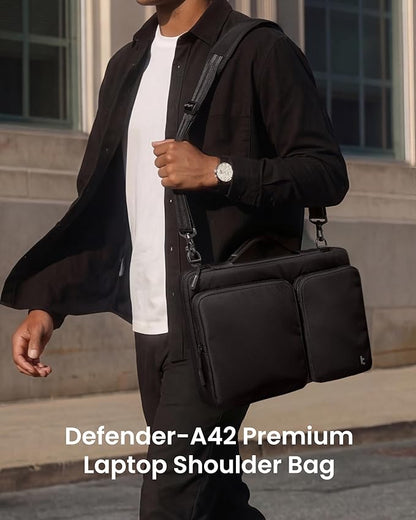 tomtoc 360 Protective Laptop Shoulder Bag for 16-inch MacBook Pro M5/M4/M3/M2/M1 Pro/Max 2026-2019, Water-resistant Sleeve for Dell XPS 15 Surface Book 3 The New Razer Blade 16