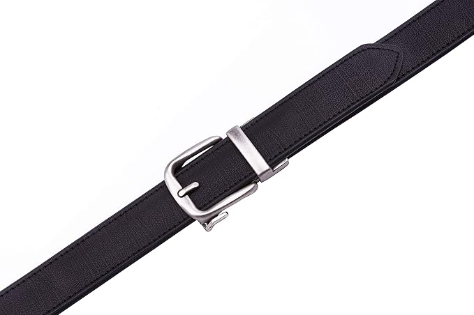 Fabio Valenti Men's Genuine Leather Ratchet Dress Belt with Automatic Buckle, Adjustiable Sizes, Handmade, All leather Strap