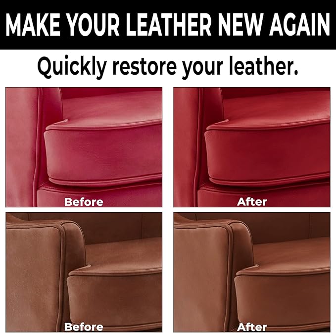 Leather Color Repair, Beige 1 OZ - Repair, Recolor and Restore Couch, Furniture, Auto Interior, Car Seats, Vinyl and Shoes