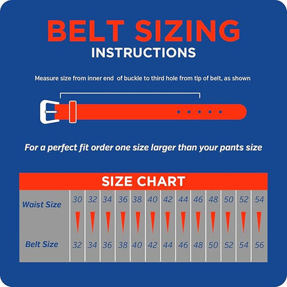 F&L CLASSIC Belt for buckle men Snap on Strap Full Grain One Piece Leather no buckle,1 1/2" Wide, USA