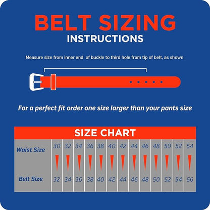 F&L CLASSIC Belt for buckle men Snap on Strap Full Grain One Piece Leather no buckle,1 1/2" Wide, USA