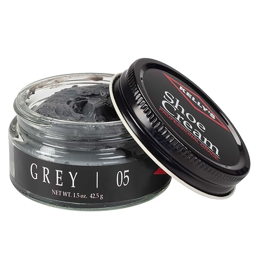 Kelly's Grey Shoe Polish 1.5 oz - Professional Leather Shoe Cream