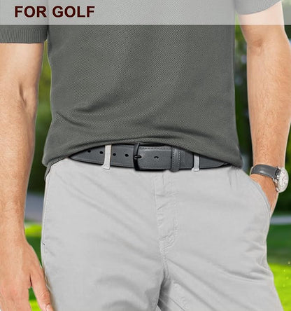 KEMISANT Men Belt-Genuine Leather Belt for Men Dress Casual Golf Jeans 1 3/8"