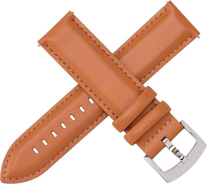 OTTOODY Leather Watch Bands Quick Release, Elegant Top Grain Leather Watch Straps for Men & Women, Choice of Color & Width - 18mm, 19mm, 20mm, 21mm or 22mm Wristbands Bracelet for Watch & Smartwatch