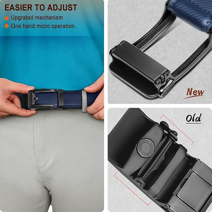 BULLIANT Men's Ratchet Belt Nontrimmable-Click Belt Adjustable for Men Gift Lightweight 1 3/8"