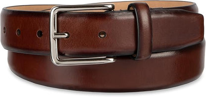 Haggar mens Leather Dress Belt for Suits and Pants - Classic, Formal, Business, Work