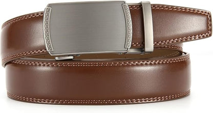 CHAOREN Mens Dress Belt - Mens Ratchet Belt Leather for Dress Pant - Micro Adjustable Belts Fit Everywhere