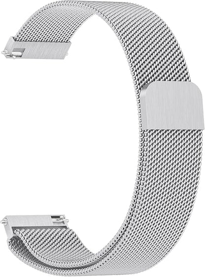 Vanjua 18mm 19mm 20mm 22mm Watch Band Quick Release Replacement Wristbands, Stainless Steel Metal Mesh Loop Adjustable Magnetic Replacement Straps Bands for Men Women