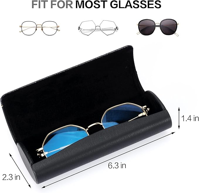 Vemiss Hard Shell Eyeglass Cases, Lightweight Portable Glasses Case for Women Men