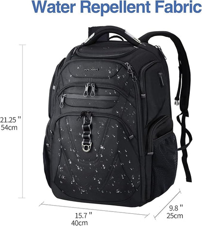 KROSER TSA Friendly Travel Laptop Backpack 18.4 inch XXXL Gaming Backpack Water-Repellent College Daypack Business Backpack with RFID Pockets & USB Port for Men/Women-Black | TSA Friendly, Water-Repellent, College Daypack, Business Backpack, RFID Pocke...