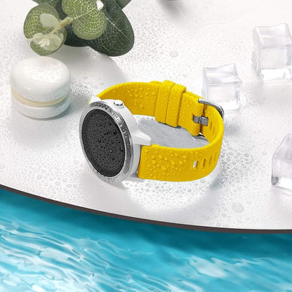 GEAK Compatible with Garmin Vivoactive 5 Watch Band/Vivoactive 3 Watch Bands,20mm Silicone Band for Garmin Venu 2 Plus/Venu Sq/Venu Watch Bands/Forerunner 645/245 Music Smartwatch Yellow