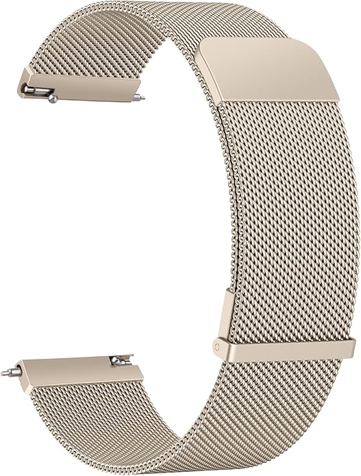 Meliya Metal Watch Bands, 20mm 22mm Quick Release Watch Strap, Stainless Steel Mesh Replacement band for Women Men