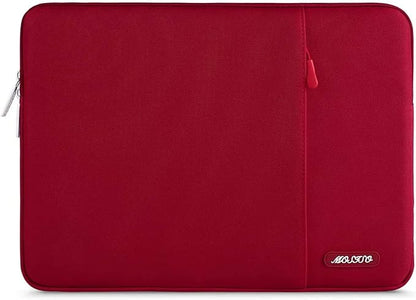 MOSISO Laptop Case 13 inch, Laptop Sleeve Compatible with MacBook Neo/Air/Pro 13 inch with A18/M5/M4/M3/M2/M1 Chip 2026-2016, Polyester Vertical Computer Sleeve Bag with Pocket, Red