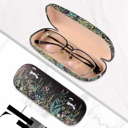 PERFECTSIGHT Hard Shell Eyeglasses Case, PU Leather Protective Glasses Case, Cute Eyeglass Case for Women Men Girls
