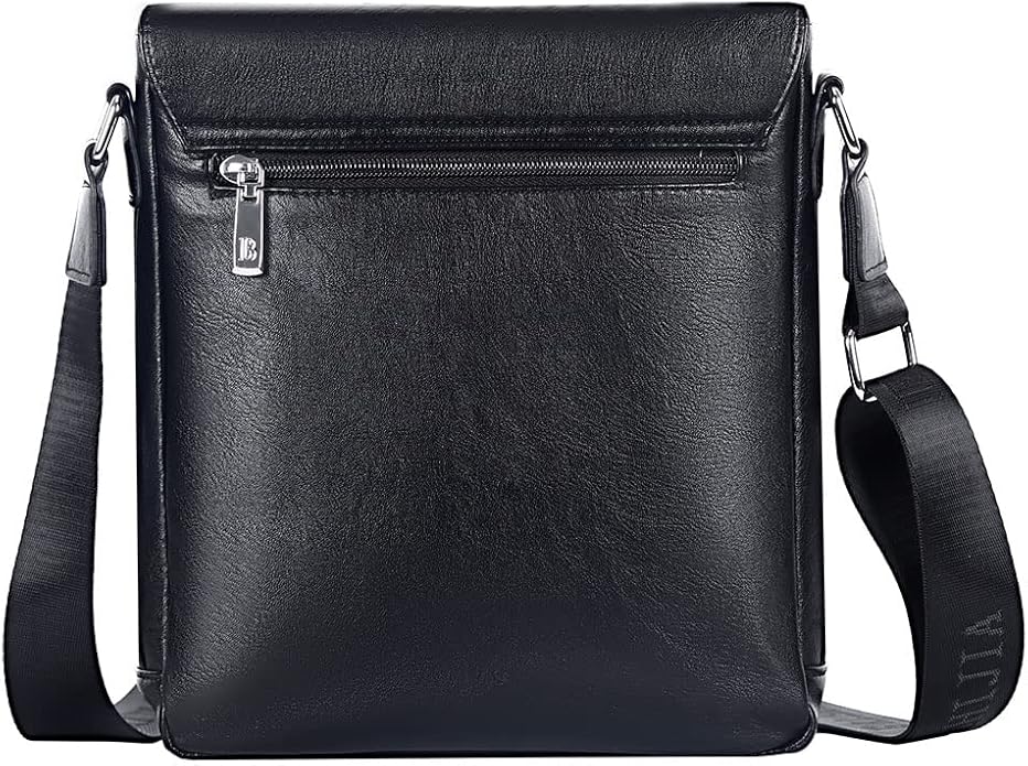 Leathario Men's Crossbody Bag, Vegan Leather, Shoulder Purse Side Sling Satchel, Small Messenger for Travel Work Daily