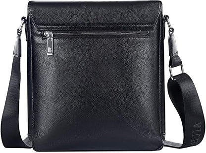 Leathario Men's Crossbody Bag, Vegan Leather, Shoulder Purse Side Sling Satchel, Small Messenger for Travel Work Daily