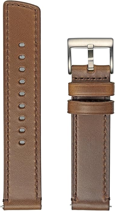 hemsut h Leather Watch Bands for Men, Horween Quick Release Leather Watch Strap Vintage Watch Replacement Wrap of 18mm, 20mm, 22mm