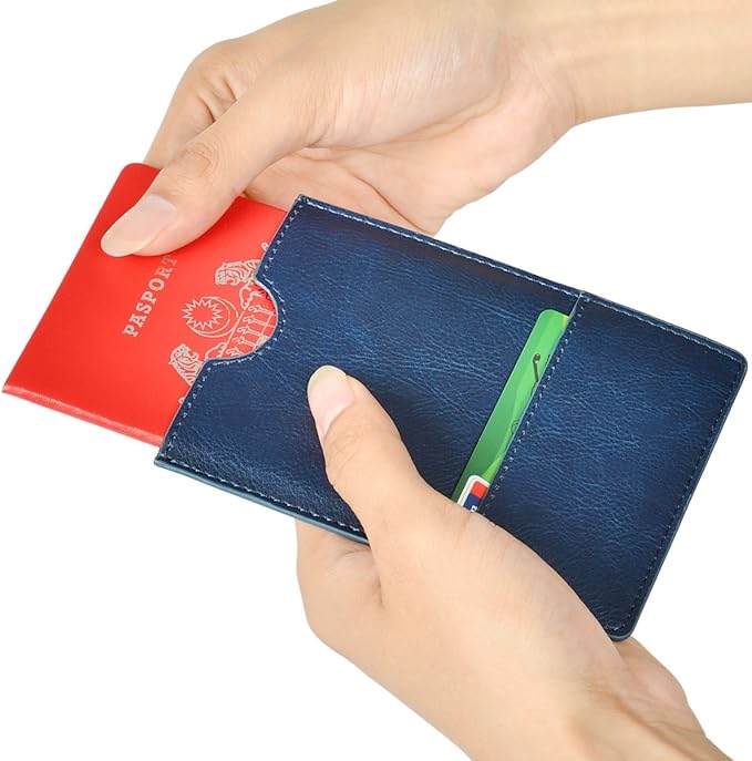 XEYOU Passport Holder Cover - Ultra Slim Premium Vegan Leather Travel Wallet Case Cover