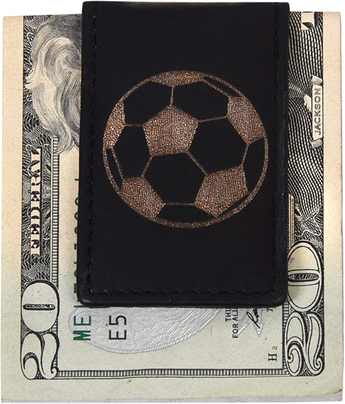 LB LEATHERBOSS Men's New Leather Strong Magnetic Money Clip