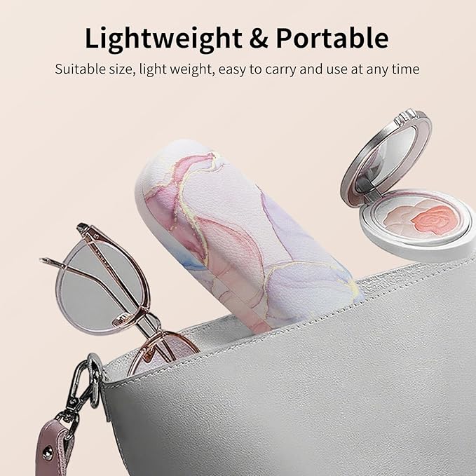 Glasses Case Hard Shell, Leather Protective Case for Sunglasses with Cleaning Cloth, Cute Eyeglass Cases for Women