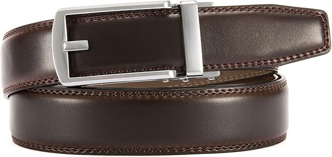 CHAOREN Mens Dress Belt - Ratchet Belt Leather 1 1/4" Comfort Click - Perfect Companion to Mens Dress Shoes